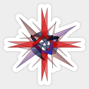 "Killer Virus" Abstract Geometric Design Sticker